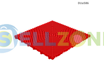 PVC μονωτικό δάπεδο για γκαράζ – κόκκινο τετράγωνο πλακάκι DUa586